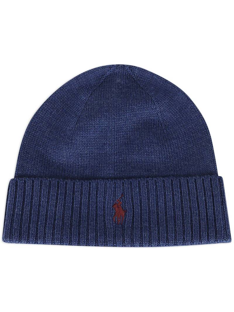 Polo Ralph Lauren Polo Pony wool beanie - Blue von Polo Ralph Lauren