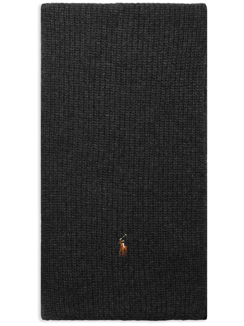 Polo Ralph Lauren Polo Pony wool scarf - Black von Polo Ralph Lauren