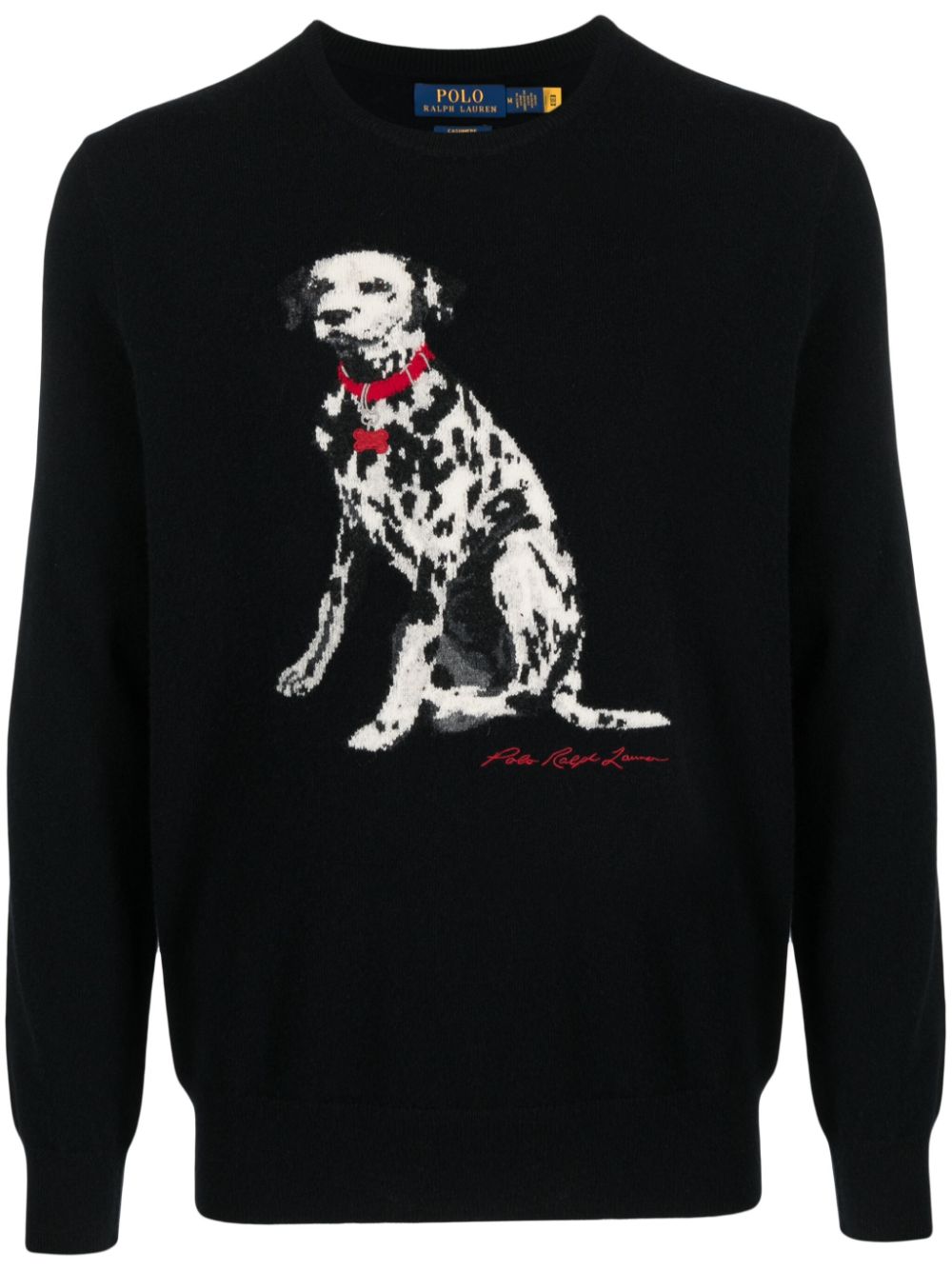 Polo Ralph Lauren Polo dog-embroidered cashmere jumper - Black von Polo Ralph Lauren