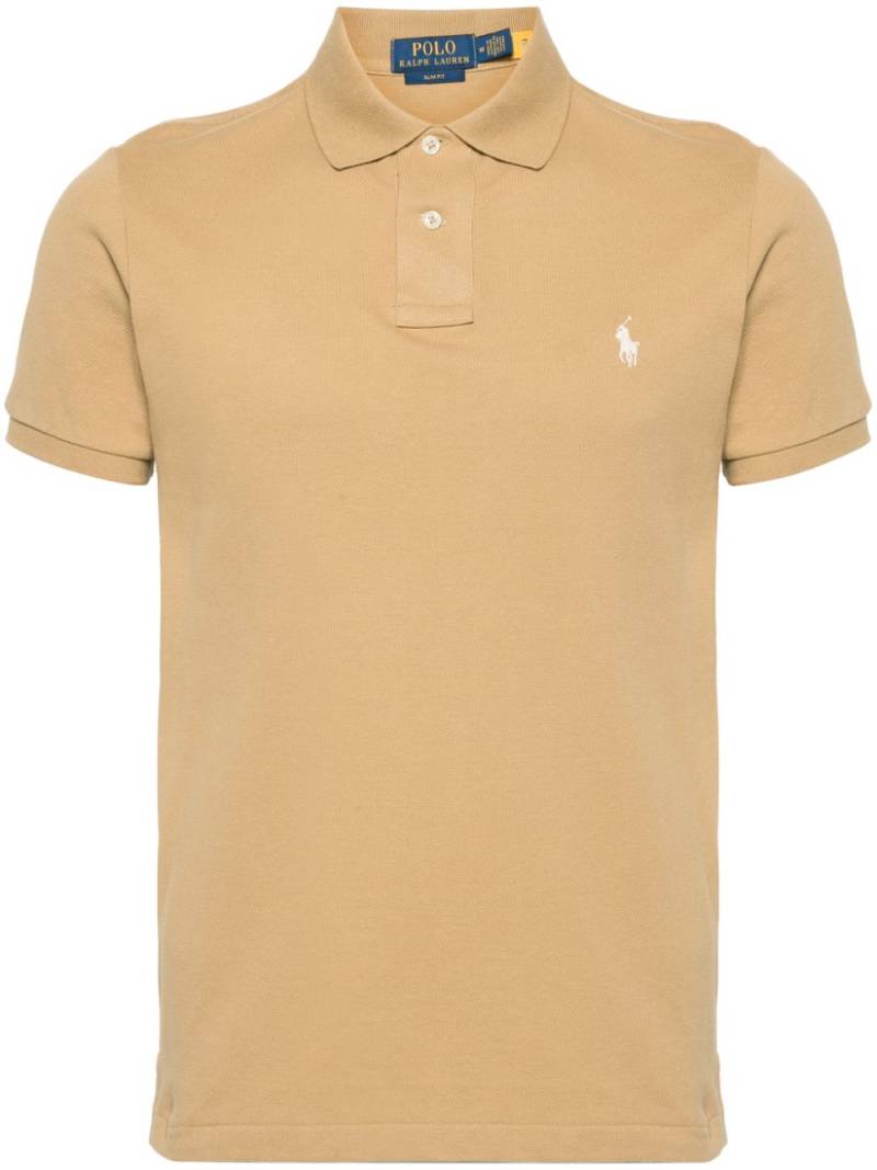 Polo Ralph Lauren Pony-embroidered cotton polo shirt - Neutrals von Polo Ralph Lauren