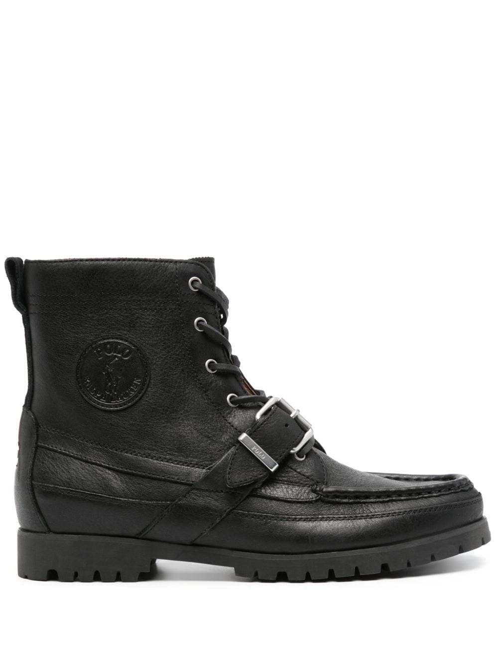 Polo Ralph Lauren Ranger leather boots - Black von Polo Ralph Lauren
