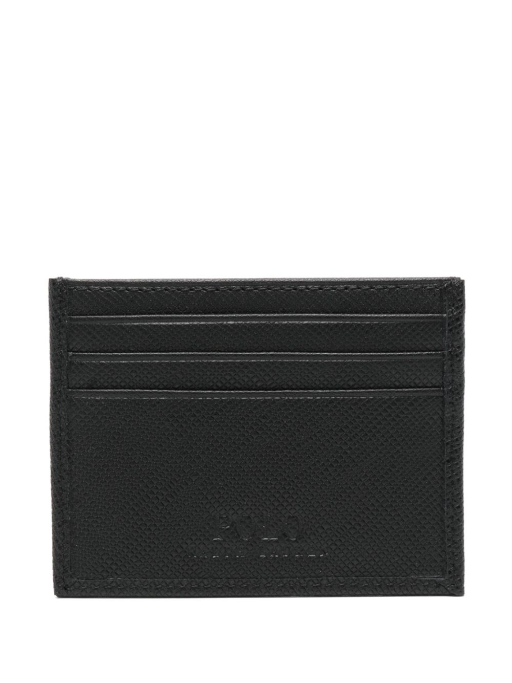 Polo Ralph Lauren Saffiano leather card holder - Black von Polo Ralph Lauren