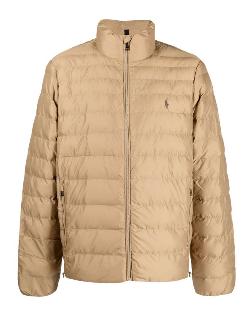 Polo Ralph Lauren Terra Polo Pony-embroidered padded jacket - Neutrals von Polo Ralph Lauren