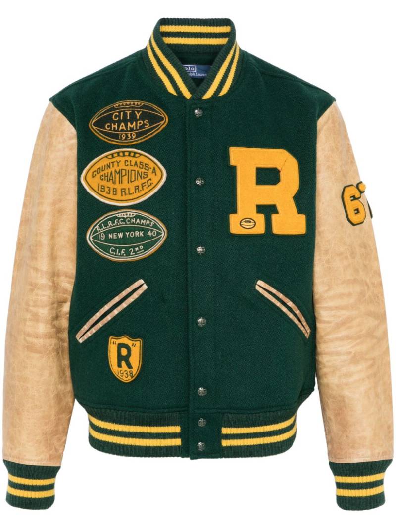 Polo Ralph Lauren The Iconic Letterman varsity jacket - Green von Polo Ralph Lauren