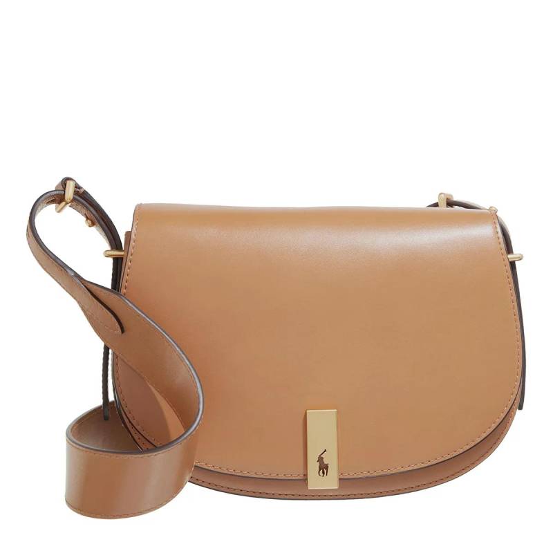 Polo Ralph Lauren Schultertasche - Brown Smooth Leather Shoulder Bag - Gr. unisize - in Braun - für Damen von Polo Ralph Lauren