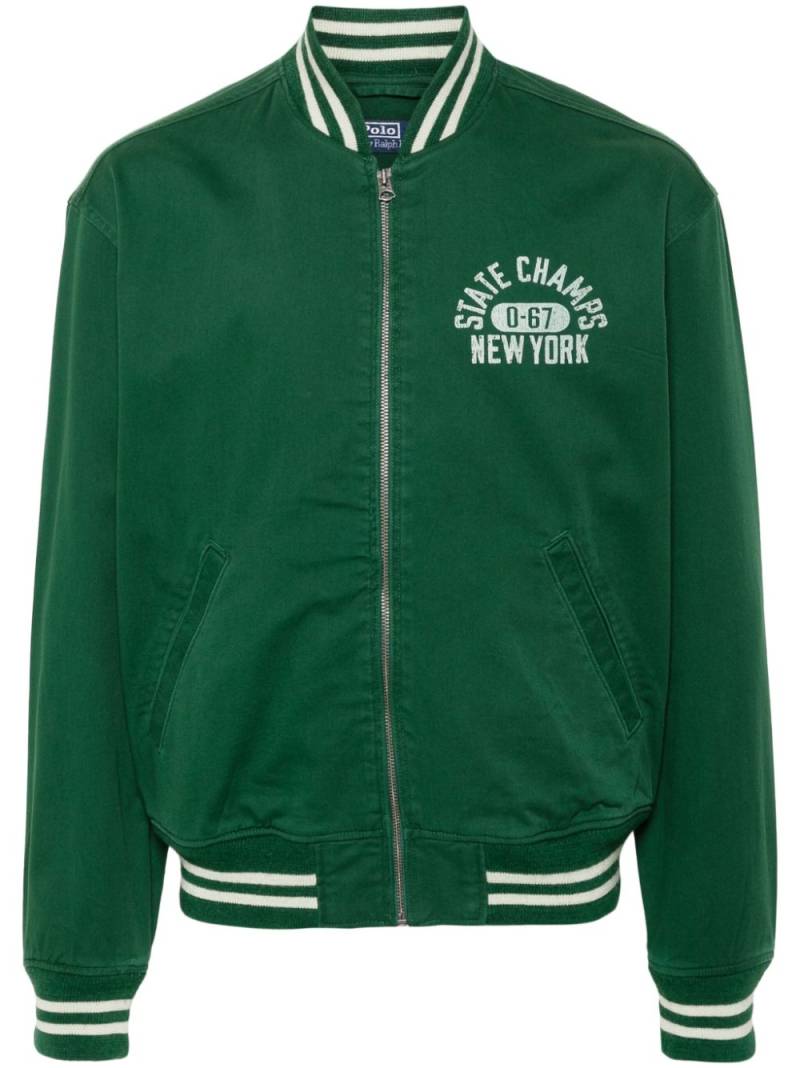 Polo Ralph Lauren Varsity cotton bomber jacket - Green von Polo Ralph Lauren