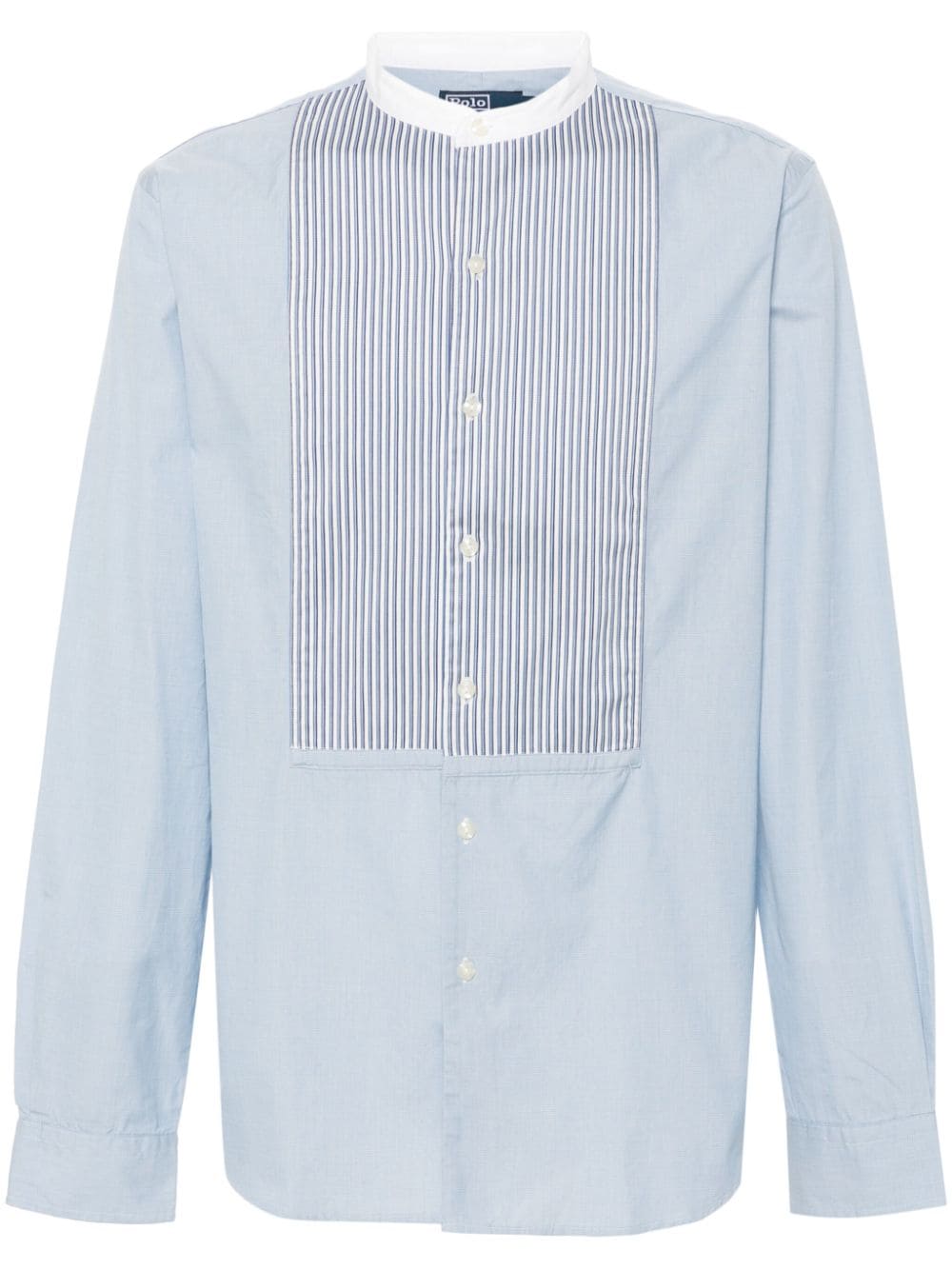 Polo Ralph Lauren band-collar cotton shirt - Blue von Polo Ralph Lauren