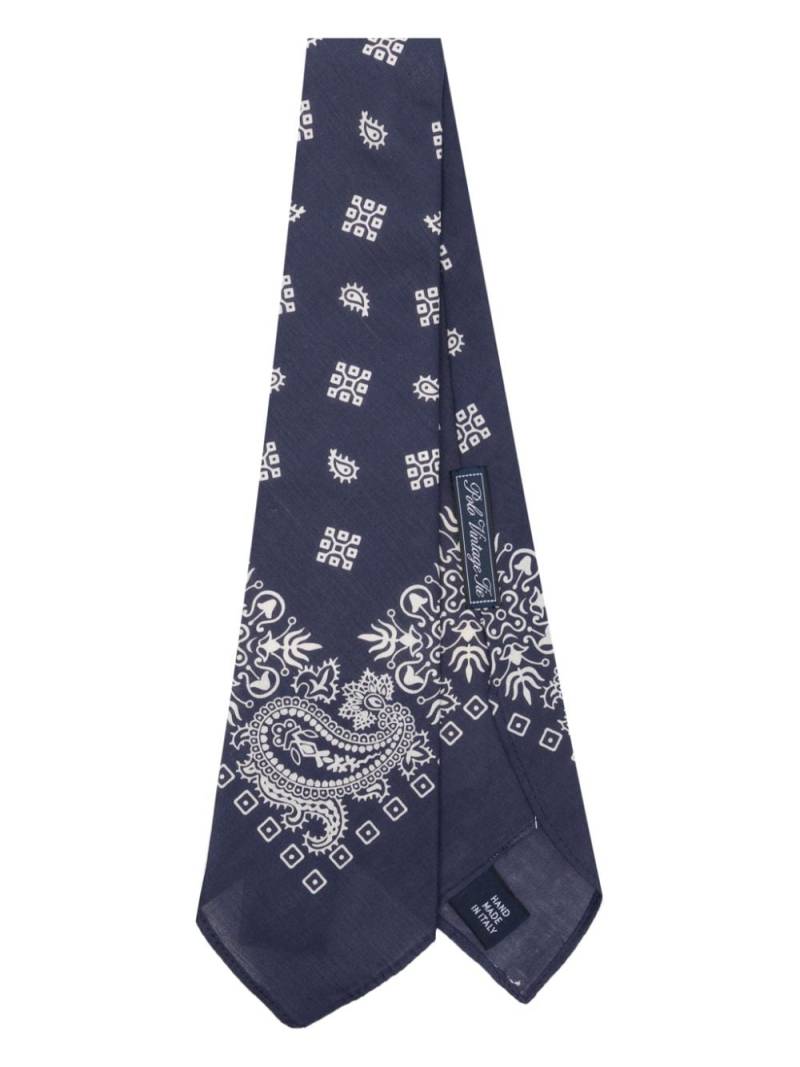 Polo Ralph Lauren bandana-print cotton tie - Blue von Polo Ralph Lauren