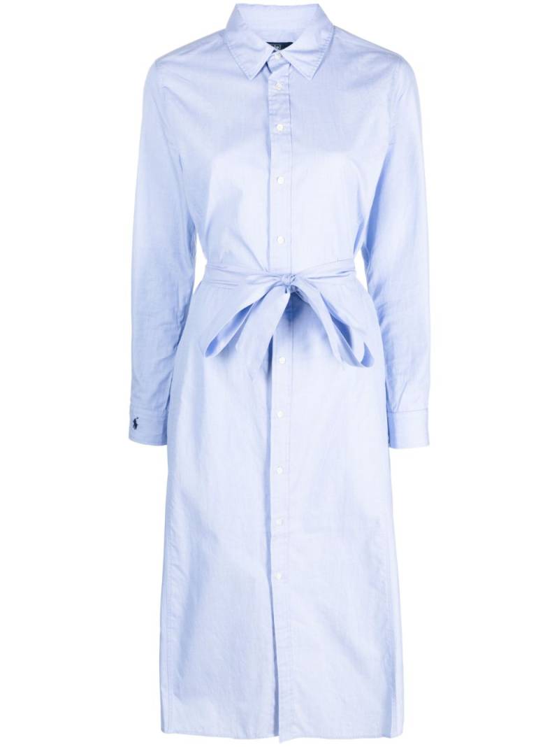 Polo Ralph Lauren belted cotton poplin shirtdress - Blue von Polo Ralph Lauren