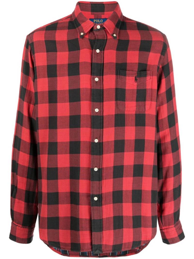 Polo Ralph Lauren buffalo-check-pattern button-down shirt - Red von Polo Ralph Lauren