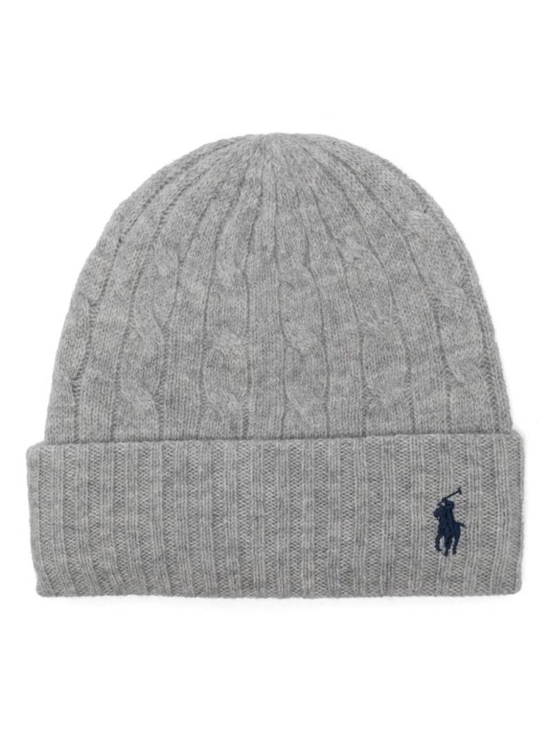 Polo Ralph Lauren cable-knit beanie - Grey von Polo Ralph Lauren