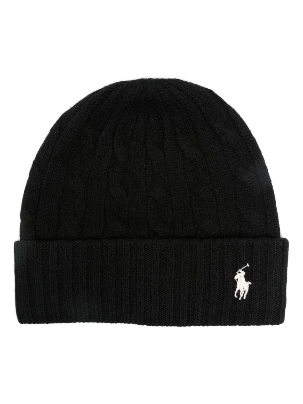 Polo Ralph Lauren cable-knit beanie hat - Black von Polo Ralph Lauren