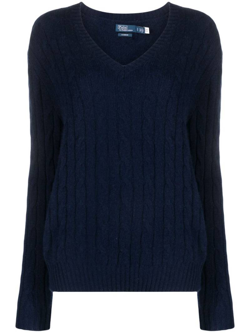 Polo Ralph Lauren cable-knit cashmere jumper - Blue von Polo Ralph Lauren