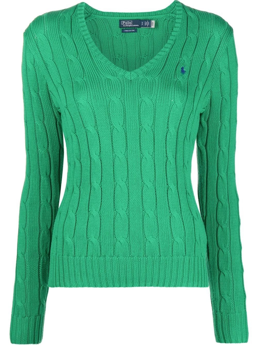 Polo Ralph Lauren cable-knit cricket sweater - Green von Polo Ralph Lauren