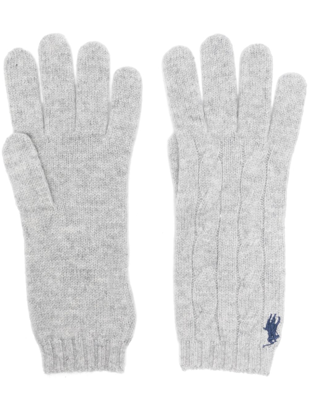 Polo Ralph Lauren cable-knit gloves - Grey von Polo Ralph Lauren