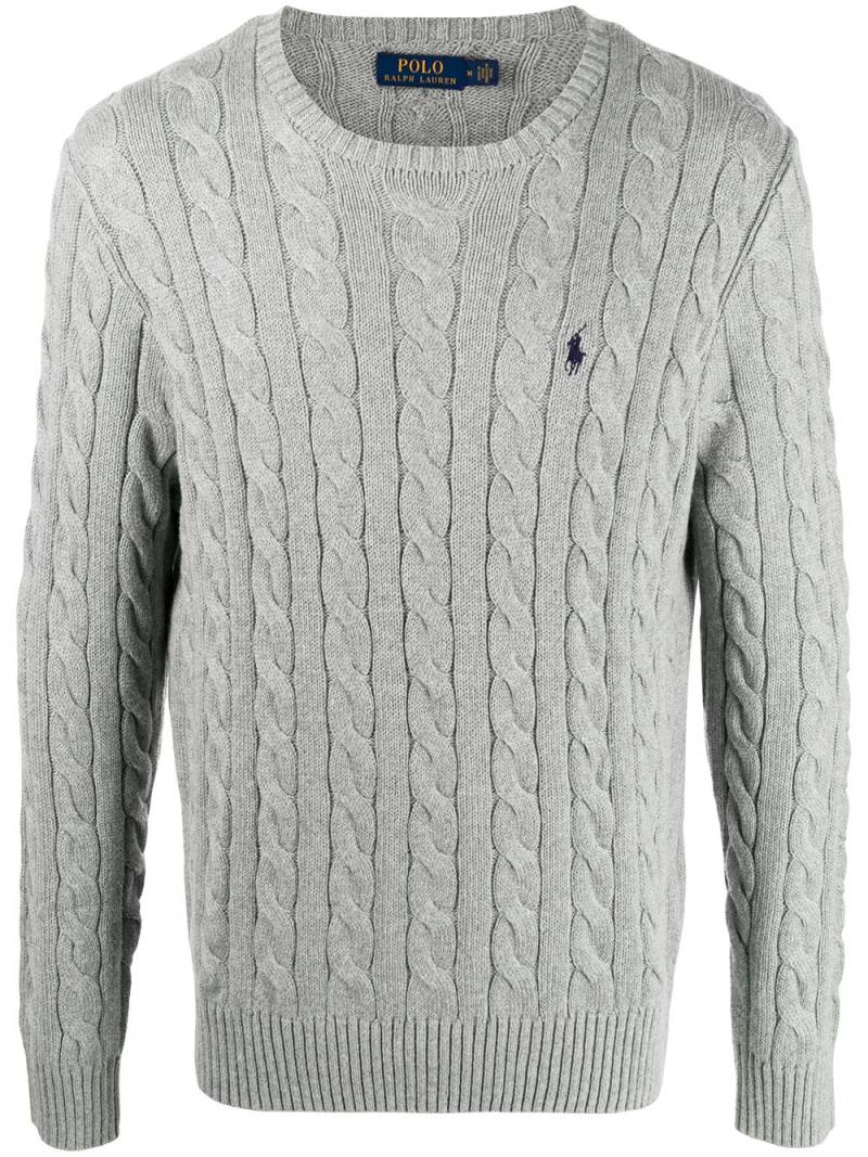 Polo Ralph Lauren cable knit knitted sweatshirt - Grey von Polo Ralph Lauren