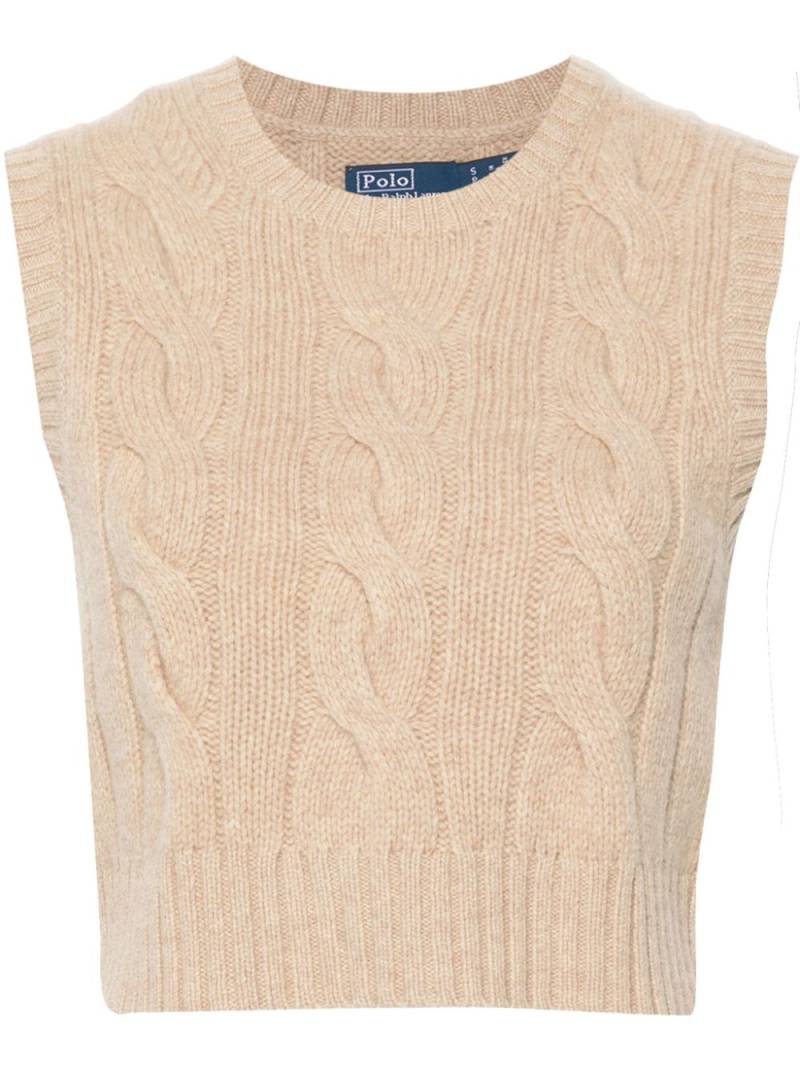 Polo Ralph Lauren cable-knit knitted top - Neutrals von Polo Ralph Lauren