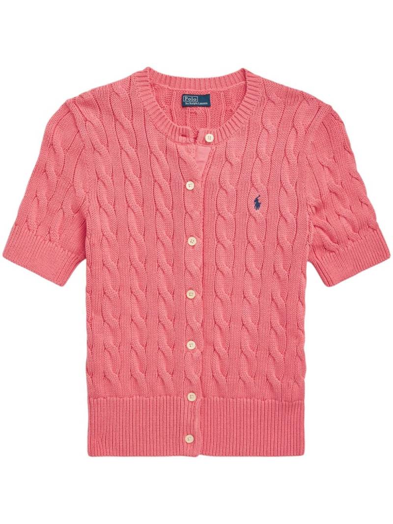 Polo Ralph Lauren cable-knit short-sleeve cardigan - Pink von Polo Ralph Lauren