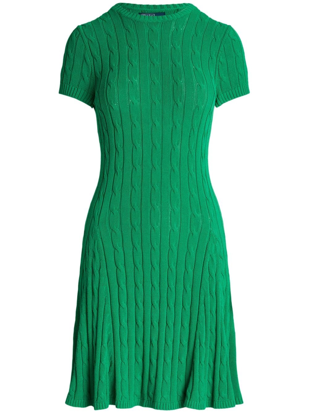 Polo Ralph Lauren cable-knit short-sleeve minidress - Green von Polo Ralph Lauren