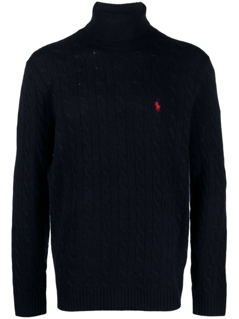 Polo Ralph Lauren cable-knit wool-blend jumper - Blue von Polo Ralph Lauren