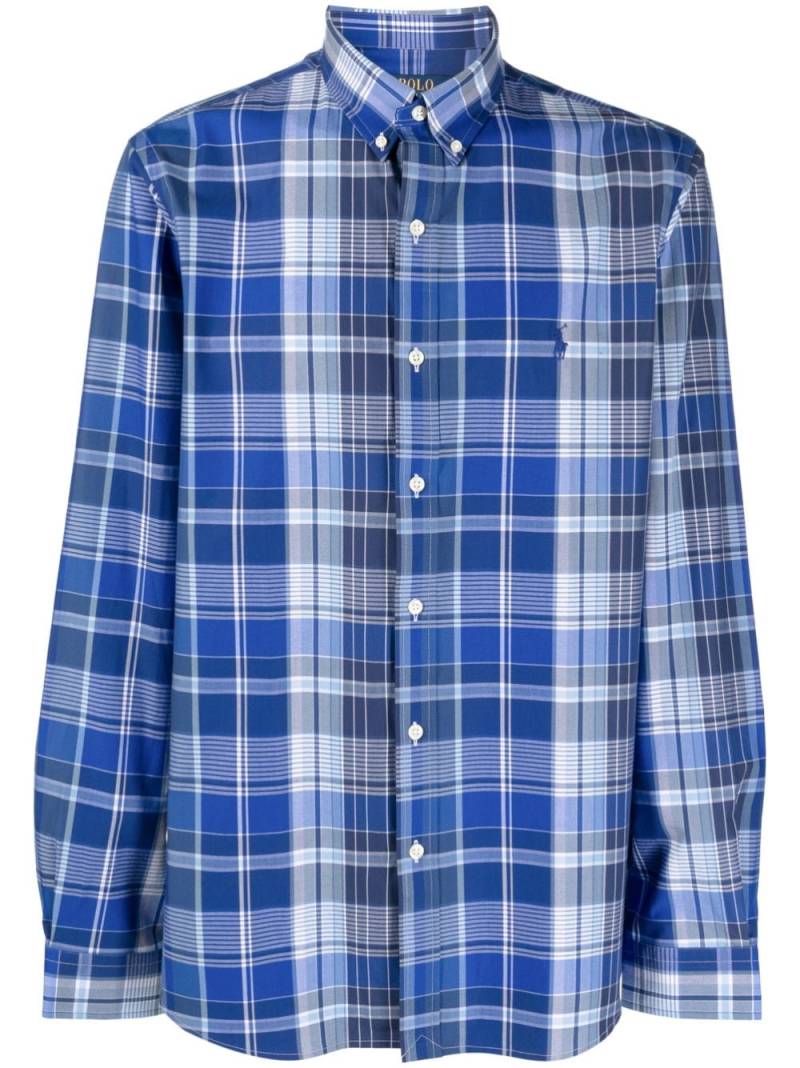 Polo Ralph Lauren check-pattern cotton shirt - Blue von Polo Ralph Lauren