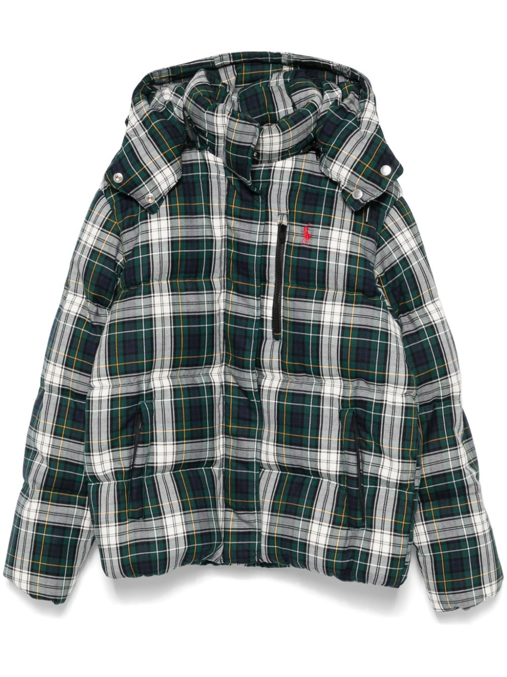 Polo Ralph Lauren check-pattern padded jacket - Green von Polo Ralph Lauren