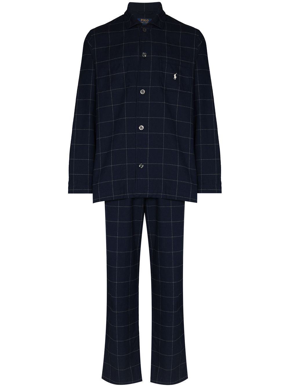 Polo Ralph Lauren check-pattern pajamas - Blue von Polo Ralph Lauren