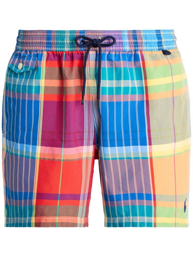 Polo Ralph Lauren check-pattern swim shorts - Blue von Polo Ralph Lauren