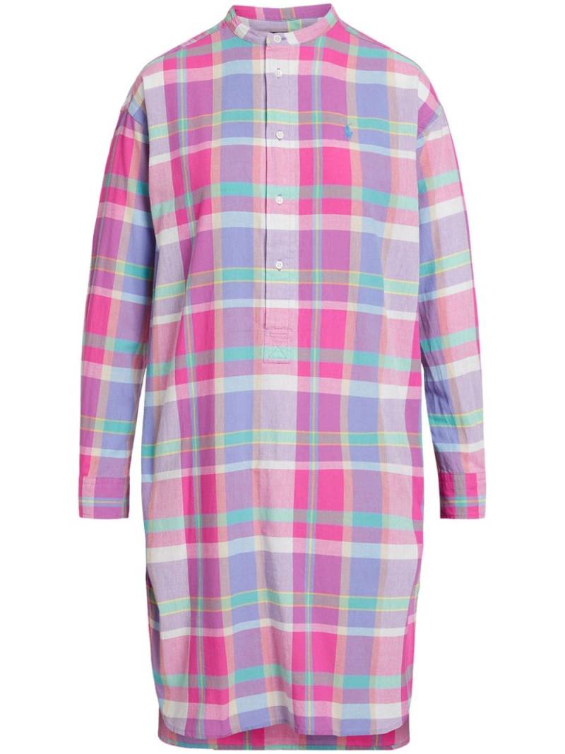 Polo Ralph Lauren check-print poplin shirt dress - Pink von Polo Ralph Lauren