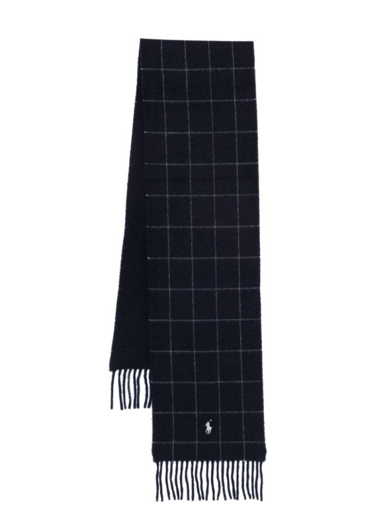 Polo Ralph Lauren checked scarf - Blue von Polo Ralph Lauren