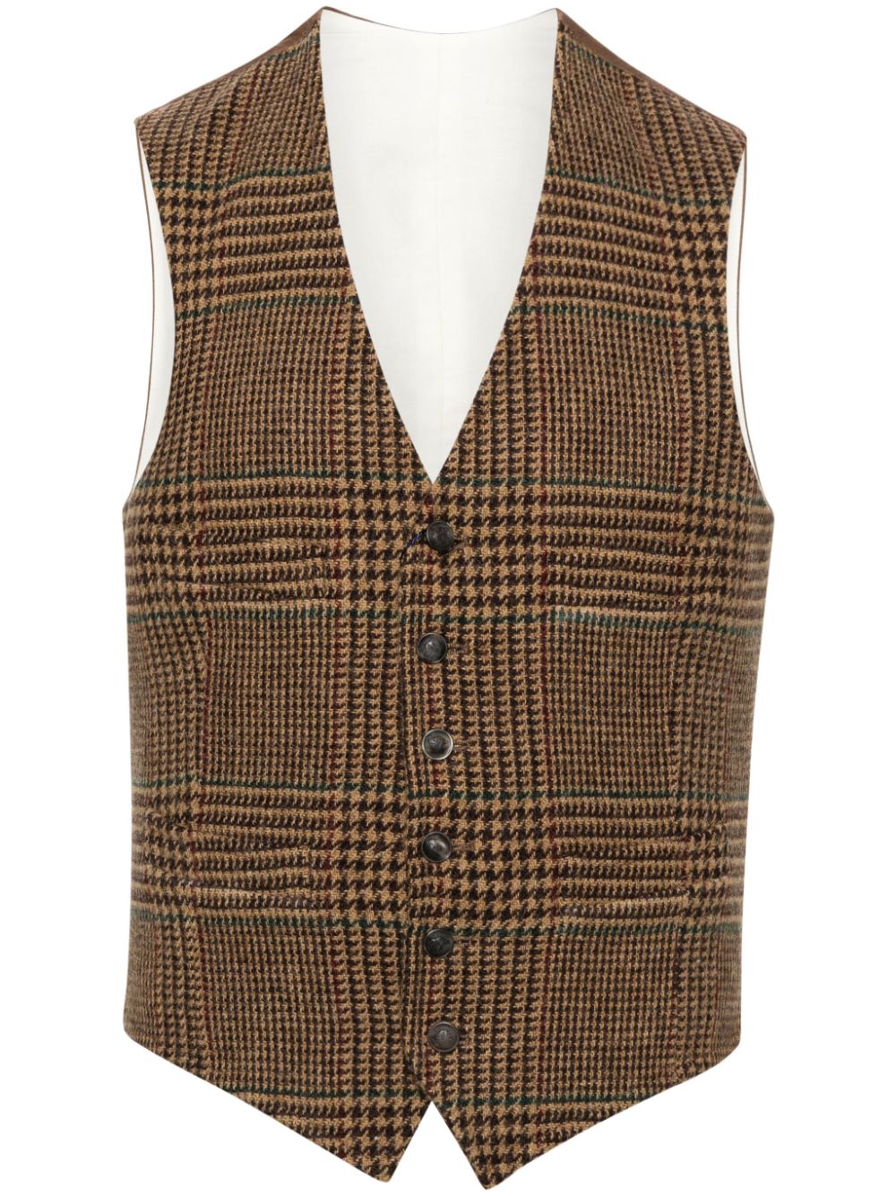 Polo Ralph Lauren checked tweed wool waistcoat - Brown von Polo Ralph Lauren