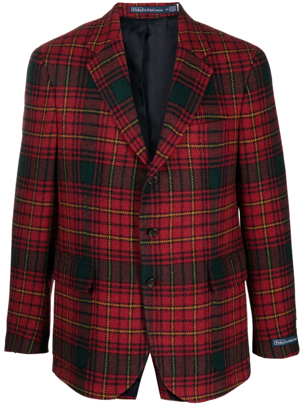 Polo Ralph Lauren checked wool single-breasted blazer - Red von Polo Ralph Lauren