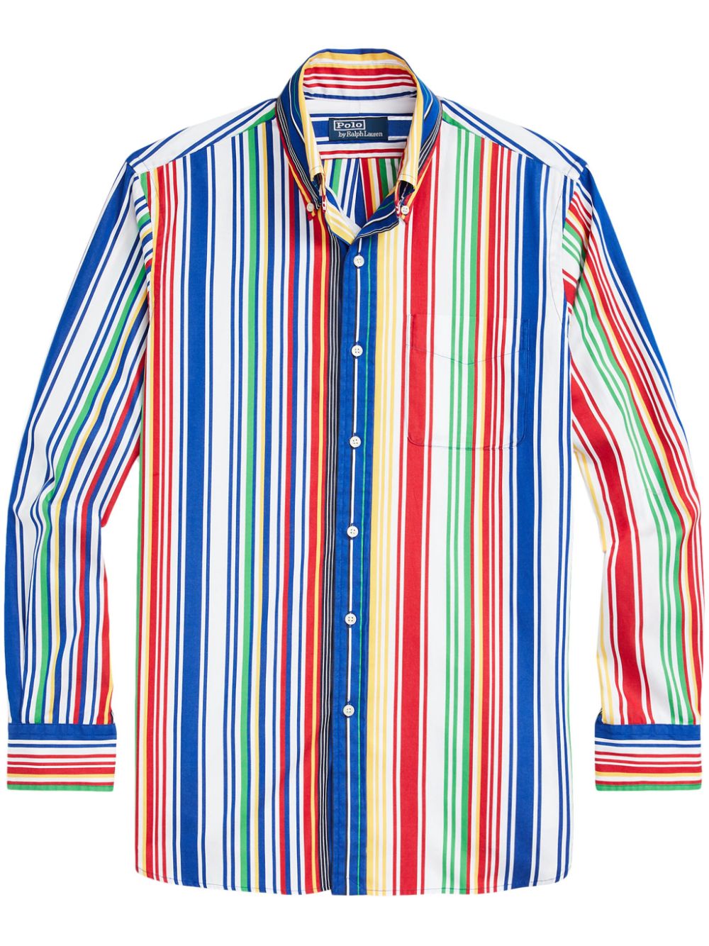 Polo Ralph Lauren classic-collar striped cotton shirt - White von Polo Ralph Lauren