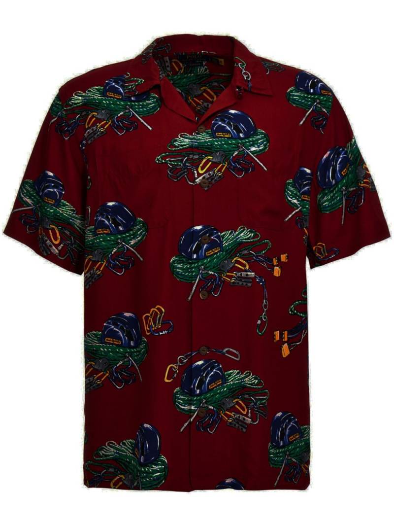 Polo Ralph Lauren climbing-print shirt - Red von Polo Ralph Lauren