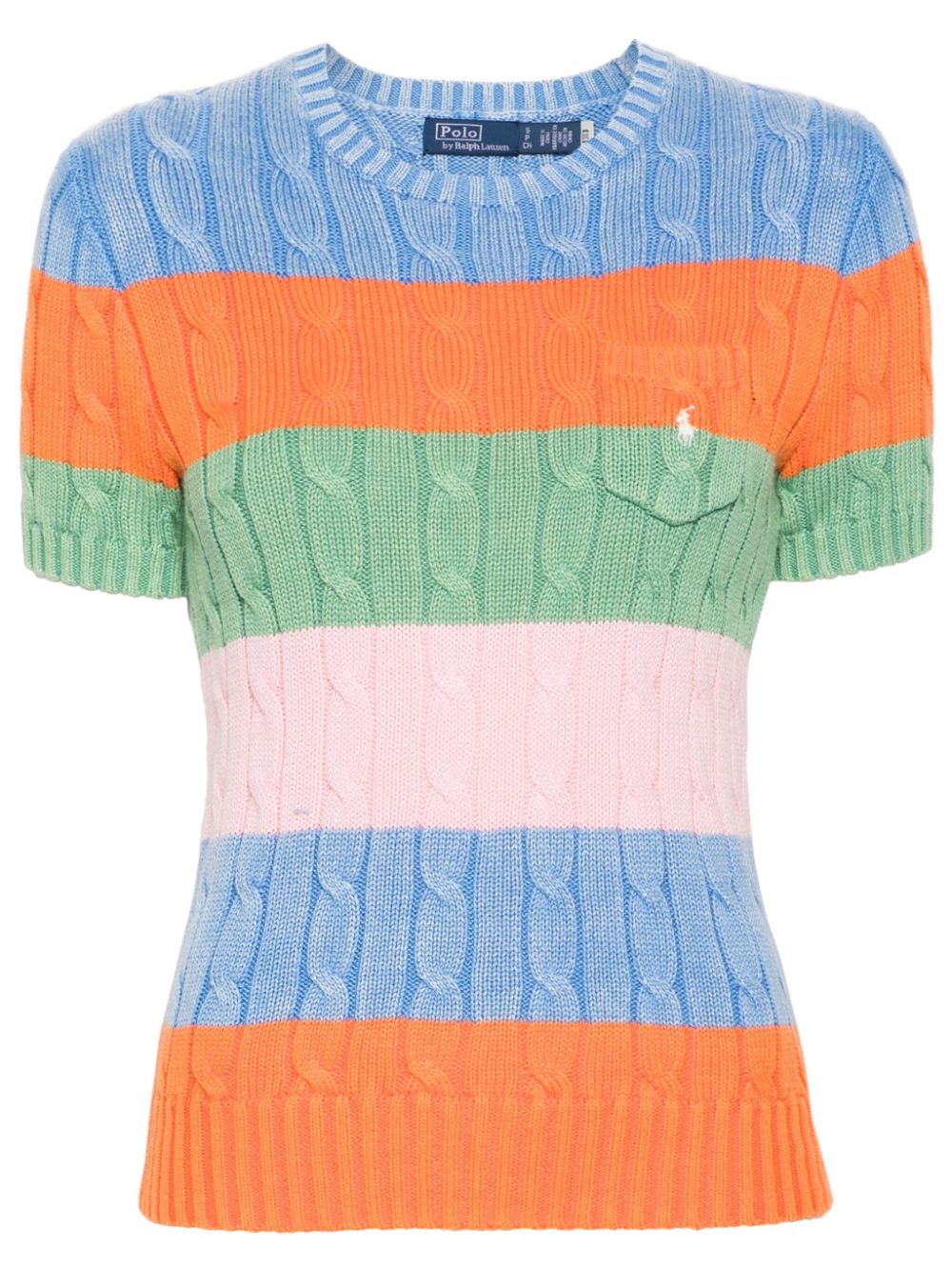 Polo Ralph Lauren colour-block cotton top - Blue von Polo Ralph Lauren