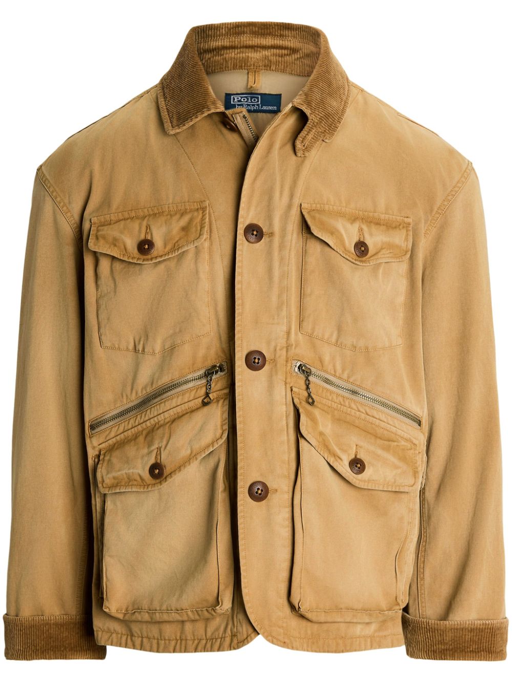 Polo Ralph Lauren corduroy-detail cotton bomber jacket - Brown von Polo Ralph Lauren