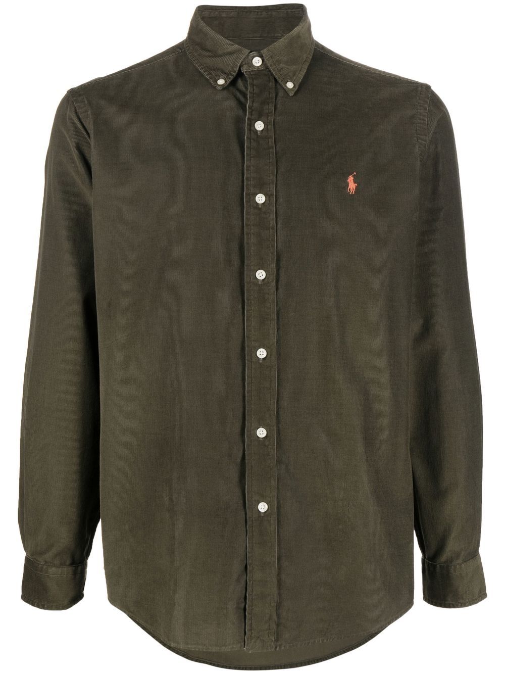 Polo Ralph Lauren corduroy embroidered-logo cotton shirt - Green von Polo Ralph Lauren