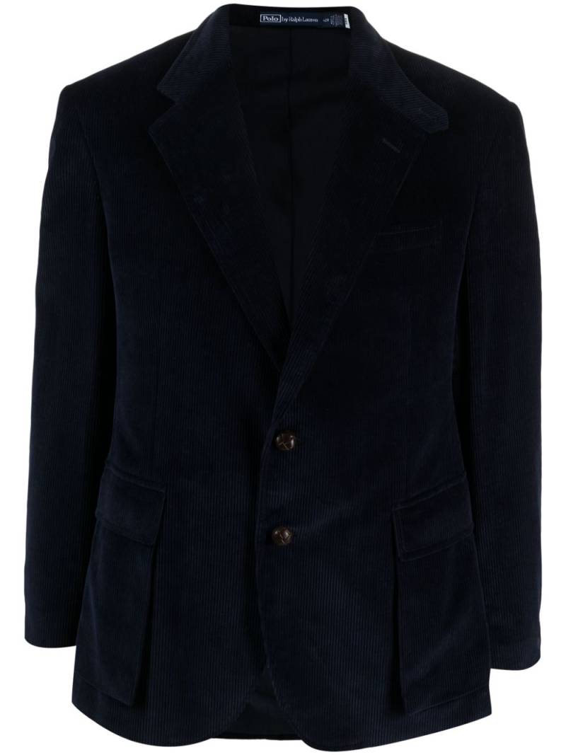 Polo Ralph Lauren corduroy single-breasted blazer - Blue von Polo Ralph Lauren