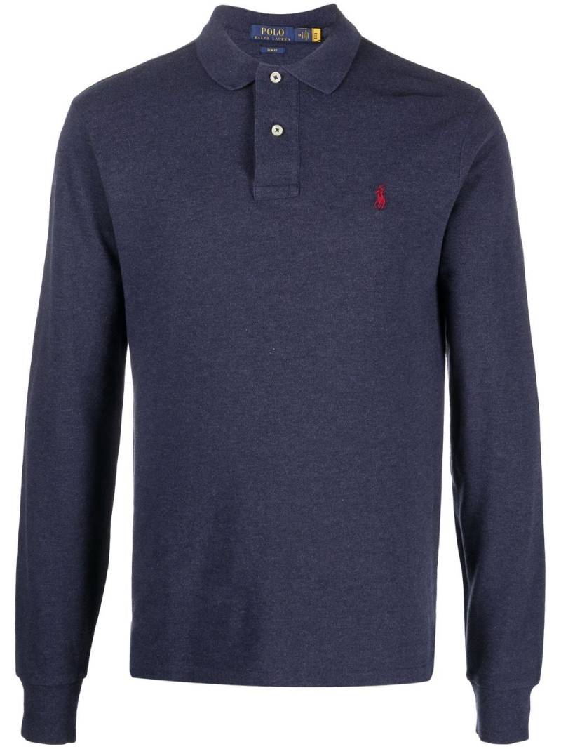 Polo Ralph Lauren cotton long-sleeve polo-shirt - Blue von Polo Ralph Lauren