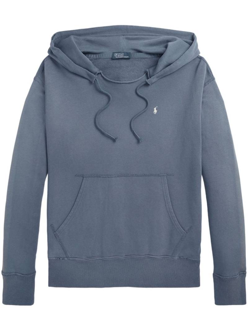 Polo Ralph Lauren distressed cotton hoodie - Blue von Polo Ralph Lauren