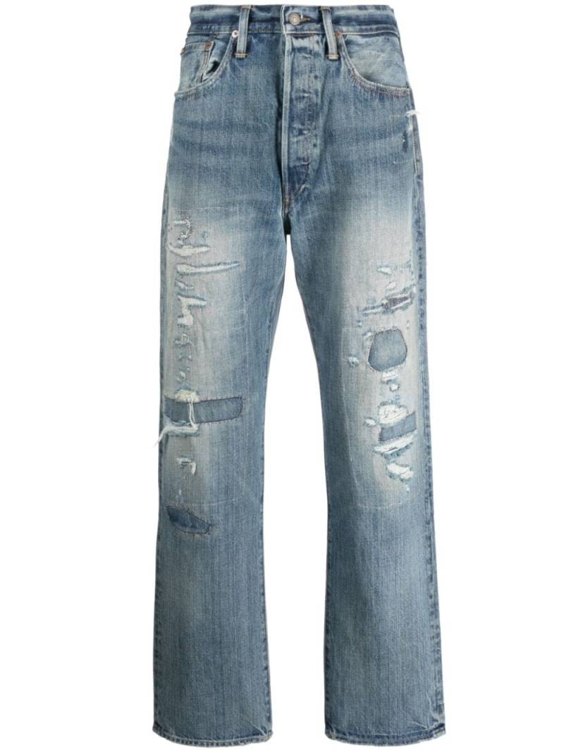 Polo Ralph Lauren distressed straight-leg trousers - Blue von Polo Ralph Lauren