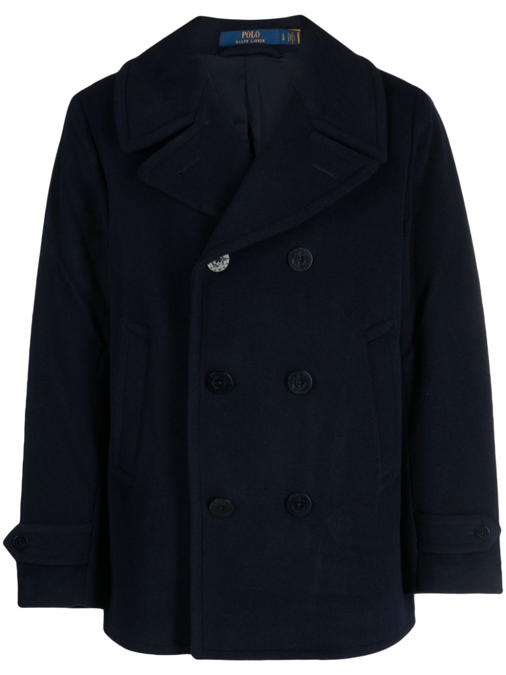 Polo Ralph Lauren double-breasted velvet coat - Blue von Polo Ralph Lauren