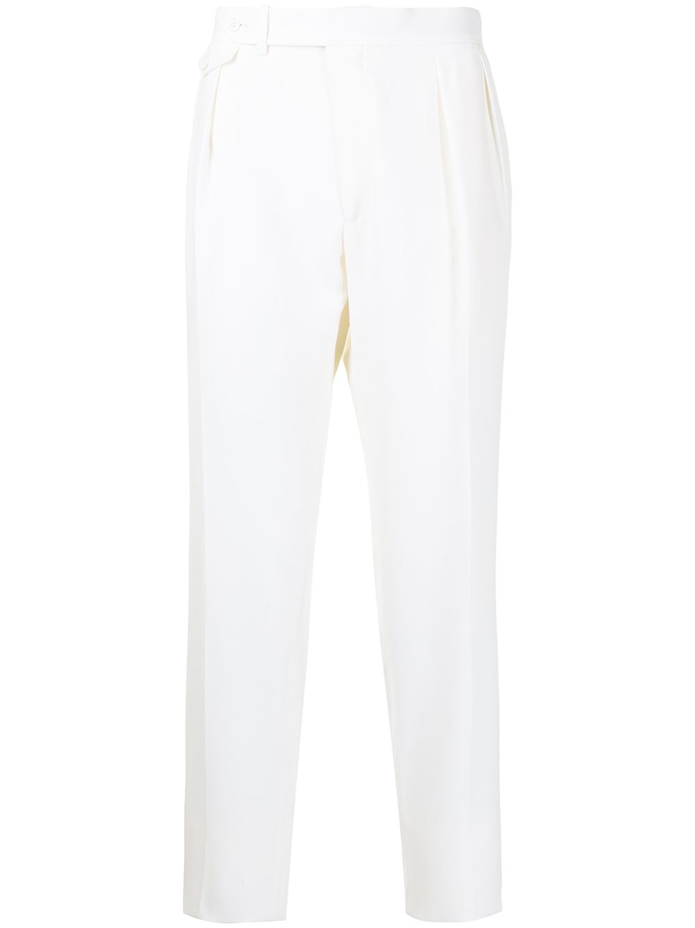 Polo Ralph Lauren double-pleat high-waisted trousers - White von Polo Ralph Lauren