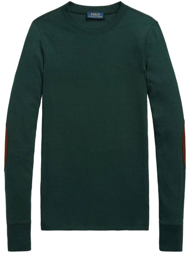 Polo Ralph Lauren elbow-patch crew-neck sweatshirt - Green von Polo Ralph Lauren