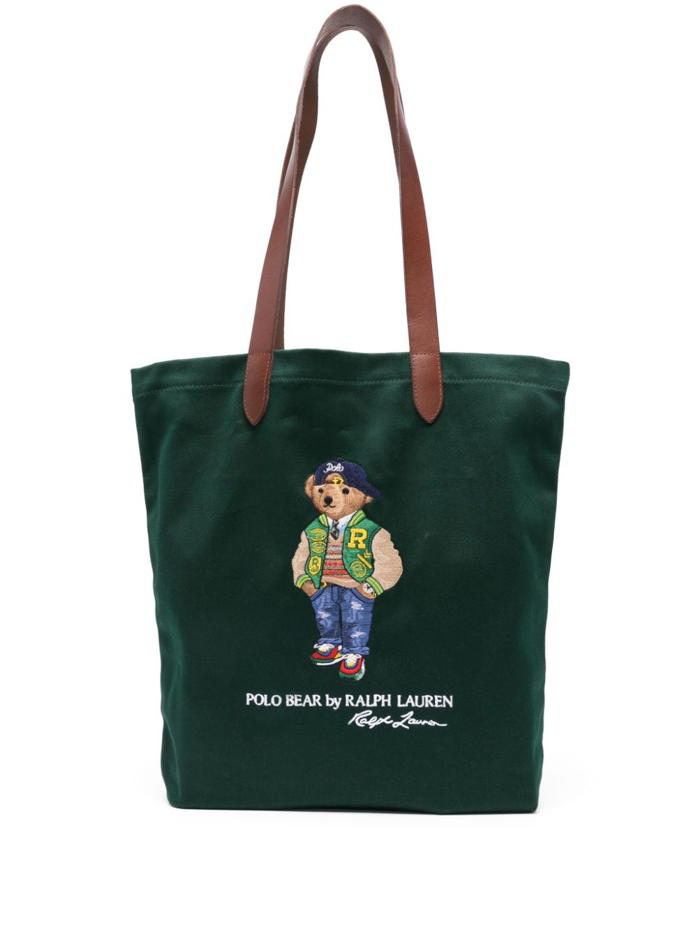 Polo Ralph Lauren embroidered Polo Bear tote bag - Green von Polo Ralph Lauren