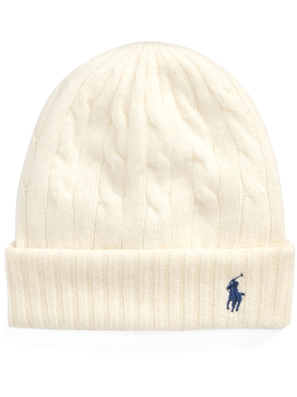 Polo Ralph Lauren embroidered-logo beanie hat - White von Polo Ralph Lauren