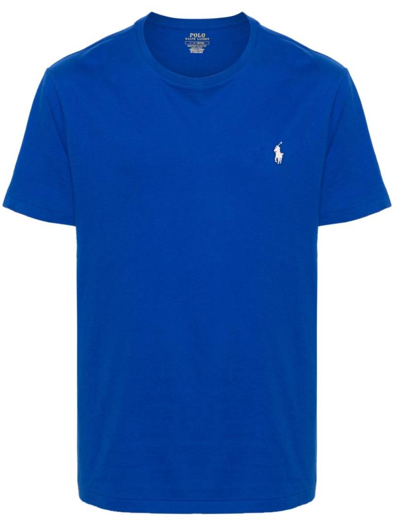 Polo Ralph Lauren embroidered-logo cotton T-shirt - Blue von Polo Ralph Lauren