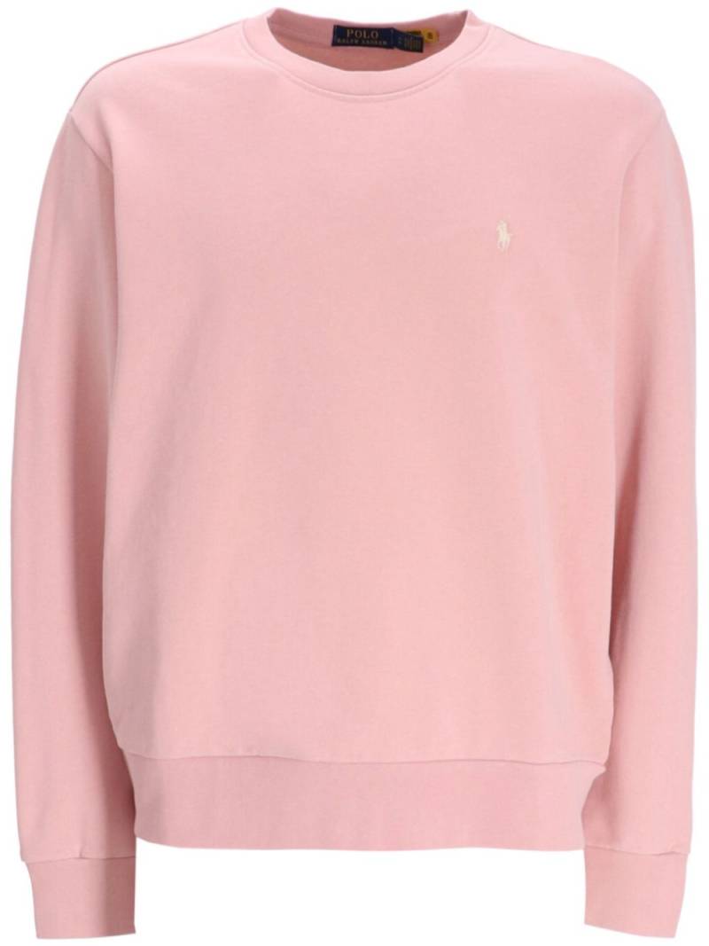 Polo Ralph Lauren embroidered logo cotton sweatshirt - Pink von Polo Ralph Lauren