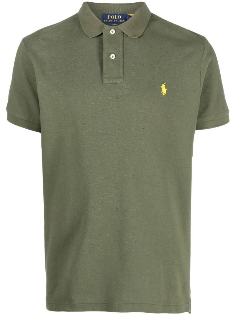 Polo Ralph Lauren embroidered-logo detail polo shirt - Green von Polo Ralph Lauren