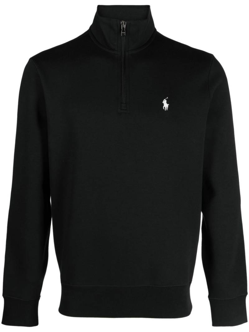 Polo Ralph Lauren embroidered-logo half-zip jumper - Black von Polo Ralph Lauren